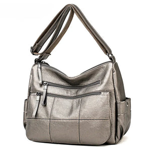 Women's Crossbody Messenger Bag Soft Leather Shoulder Lady Handbag