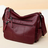 Women's Crossbody Messenger Bag Soft Leather Shoulder Lady Handbag