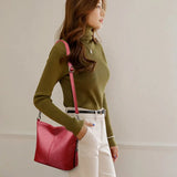 Lady PU Leather Shoulder Bag Large Capacity Messenger Bag