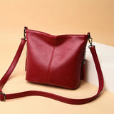 Lady PU Leather Shoulder Bag Large Capacity Messenger Bag