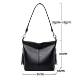 Lady PU Leather Shoulder Bag Large Capacity Messenger Bag