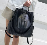 Red Stripe Laptop Backpack for Women
