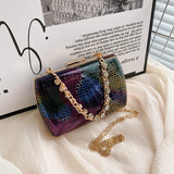 Golden Silver Evening Clutch Wedding Purse Diamond Chain Crossbody Bag