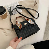Square Flap Crossbody Bag for Women Soft PU Leather Shoulder Handbag
