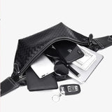 Men's Weave Chest Pack Multi-Pocket Fanny Pack