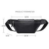 Men's Weave Chest Pack Multi-Pocket Fanny Pack