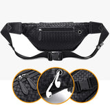 Men's Weave Chest Pack Multi-Pocket Fanny Pack