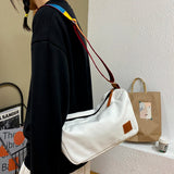 Canvas Small Flap Shoulder Bag for Women