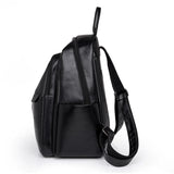 Large Capacity Leather Travel Backpack for Teenage Girls