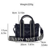 Nylon Padded Handbags Woman Down Cotton Filled Shoulder Bag Women Mini Quilted C