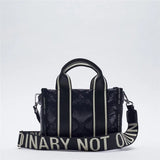 Nylon Padded Handbags Woman Down Cotton Filled Shoulder Bag Women Mini Quilted C