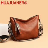 PU Leather Shoulder Bags For Women Chain High Capacity Handbags