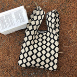 Plaid Knitting Women Shoulder Bag Hollow Out Shpping Bag Female Handbag