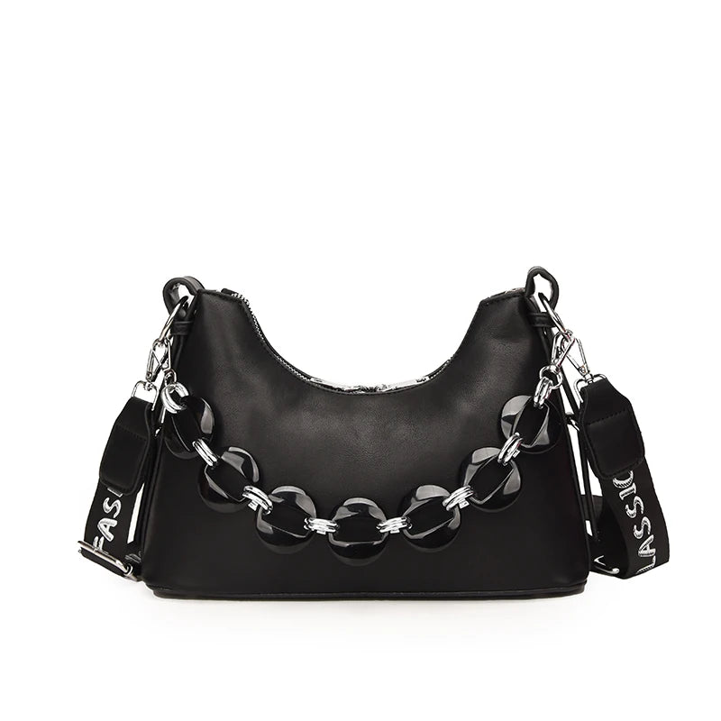 PU Leather Chain Handbags Small Shoulder Messenger Bag for Women