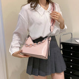 PU Leather Chain Handbags Small Shoulder Messenger Bag for Women