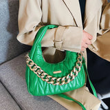 Small Shoulder Bag Women Crossbody Thick Chain Hobo Tote