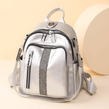 Rivet Leather Women Backpacks Solid Female Shoulder Bags School Bookbags