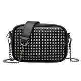 Rivet Shoulder Bags Chain Crossbody Bags Small Punk Messenger Female Bag