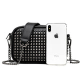 Rivet Shoulder Bags Chain Crossbody Bags Small Punk Messenger Female Bag