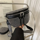 Rivet Waist bags for Women Chain Fanny Pack Belt Bag Chest Bag