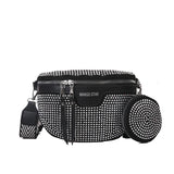 Rivet Waist bags for Women Chain Fanny Pack Belt Bag Chest Bag