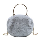 Winter Plush Bags for Women Handbags Ladies Warm Fur Chain Shoulder Bag