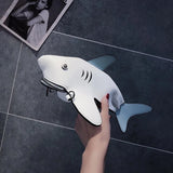 Shark Shape Bag Women Shoulder Bag Handbag Top Leather Crossbody Bag