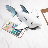 Shark Shape Bag Shoulder Handbag Top Leather Crossbody Cartoon Purse