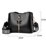Women's Shoulder Bag Crossbody with Butterfly Tassel