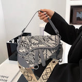Women's Canvas Leather Shoulder Crossbody Bag