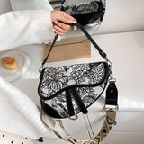 Women's Canvas Leather Shoulder Crossbody Bag