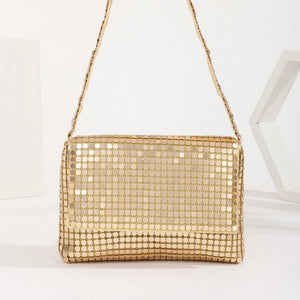 Sequin Dinner Bag Banquet Meeting Shoulder Metal Messenger Evening Bag
