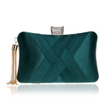 Thick Leather Shoulder Bags for Women Evening Clutches Solid Chain Handbag