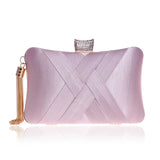 Thick Leather Shoulder Bags for Women Evening Clutches Solid Chain Handbag
