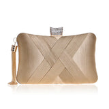 Thick Leather Shoulder Bags for Women Evening Clutches Solid Chain Handbag