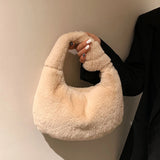 Winter Plush Handbags Tote Bag Ladies Casual Hobos Bags