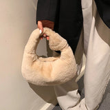 Winter Plush Handbags Tote Bag Ladies Casual Hobos Bags