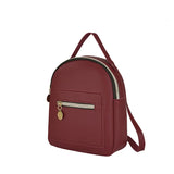 Women Soft Leather Mini Backpack Small Shoulder Bag Satchel