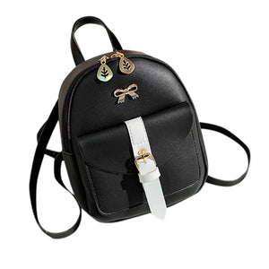 Women Mini Soft Leather Backpack Female Bagpack Satchel Shoulder Bags