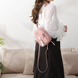 Women Mini Soft Leather Backpack Female Bagpack Satchel Shoulder Bags