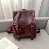 Women's PU Leather Travel Backpack for Teenage Girls