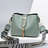 Pu Leather Women's Bucket Bag Crossbody Messenger