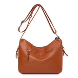 Vintage Crossbody Bag for Women Classic PU Leather Messenger Shoulder Bag