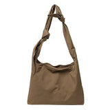 Solid Canvas Tote Shoulder Bag Women's Crossbody Bag