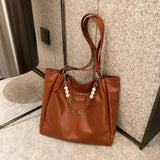Large Capacity Women's Chain Tote Shoulder Bag Casual Shopper Crossbody Bags