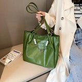 Large Capacity Women's Chain Tote Shoulder Bag Casual Shopper Crossbody Bags