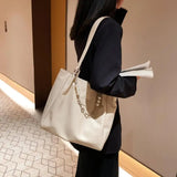 Large Capacity Women's Chain Tote Shoulder Bag Casual Shopper Crossbody Bags