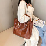 Large Capacity Women's Chain Tote Shoulder Bag Casual Shopper Crossbody Bags