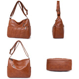 Vintage Leather Crossbody Bag Brown Shoulder Messenger Bag