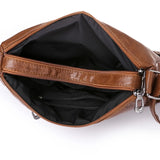 Vintage Leather Crossbody Bag Brown Shoulder Messenger Bag